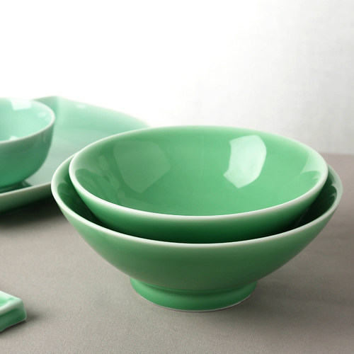 青瓷斗笠大号拉面中式加厚牛肉碗