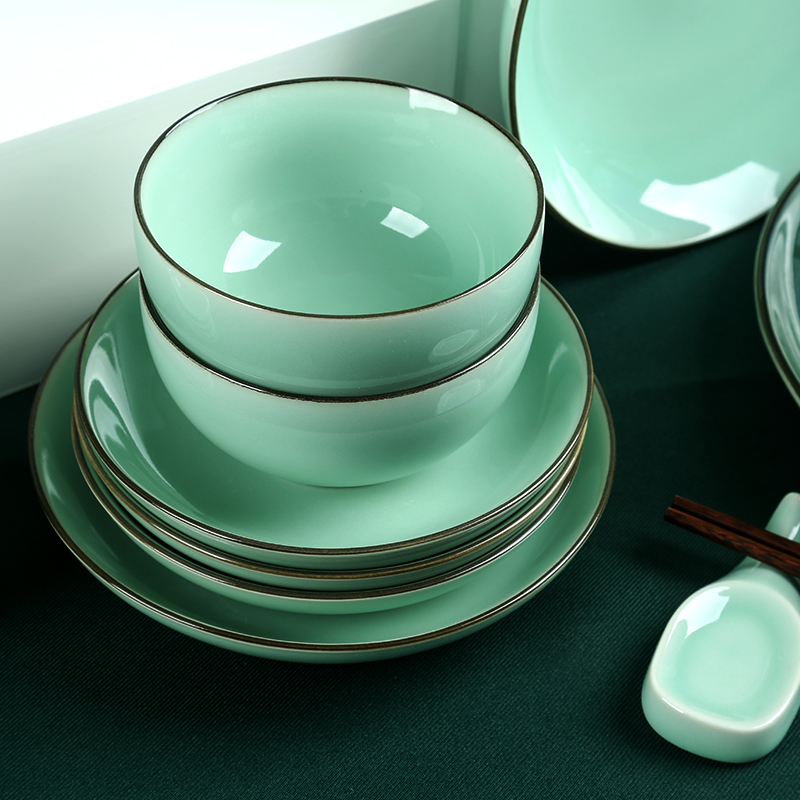 陶瓷碗中式米饭碗创意青瓷4.5