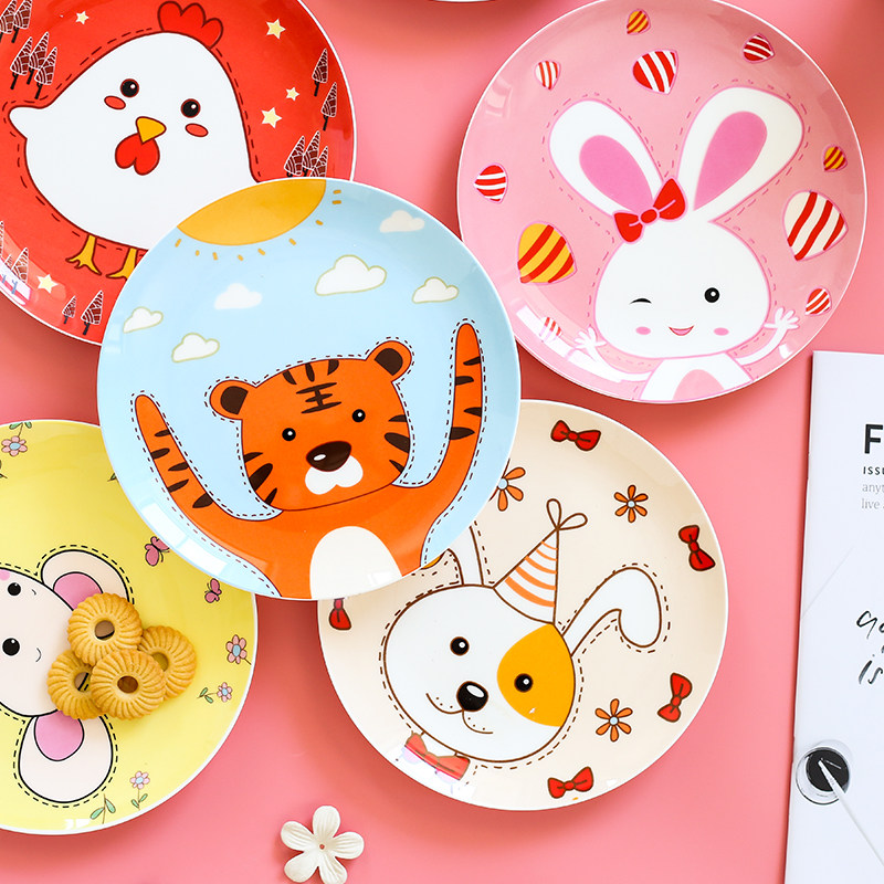 Cartoon home ins net red personalized creative ceramic dish