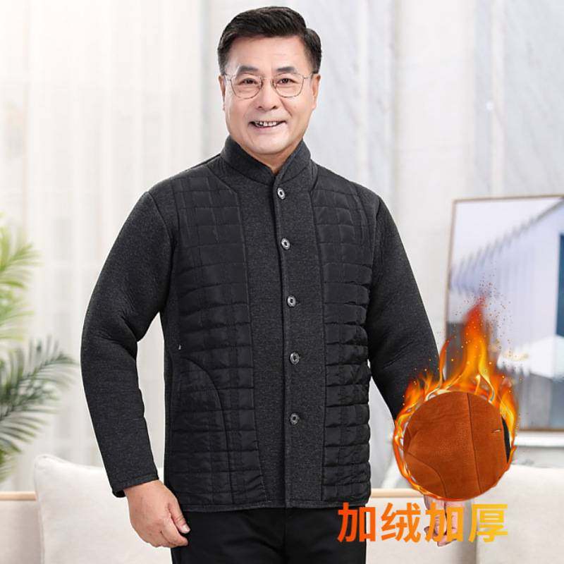 专柜品牌中老年棉衣男老年人外套爸爸秋冬装外套爷爷加绒加厚保暖,男装,中老年上装,淘宝优惠券,粉丝福利购,淘宝优惠卷