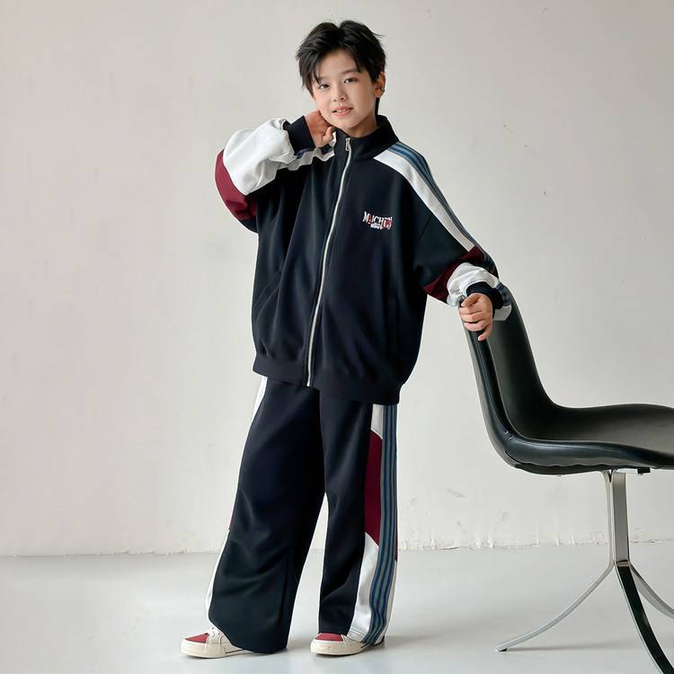 专柜品牌男童秋季潮牌卫衣套装2026新款儿童运动中大童衣服男孩帅