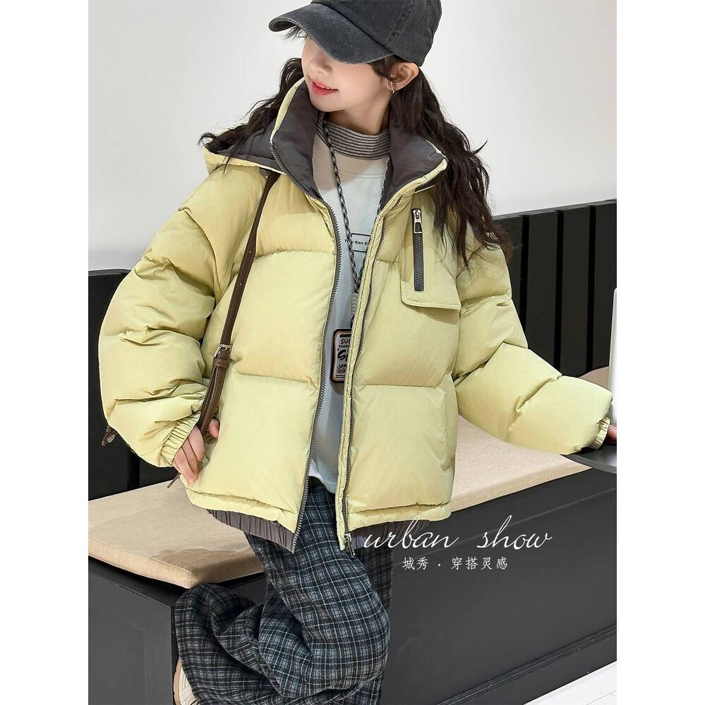 专柜品牌女童保暖羽绒服冬季2025新款儿童高充绒量外套女孩大童洋