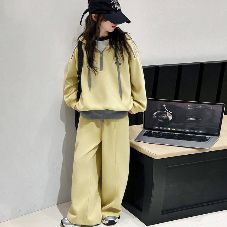 专柜品牌女童卫衣套装春秋2026新款秋装女大童韩版运动两件套儿童