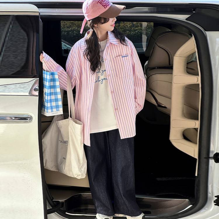 专柜品牌女童衬衫外套春秋款2026新款洋气休闲上衣儿童中大童秋装