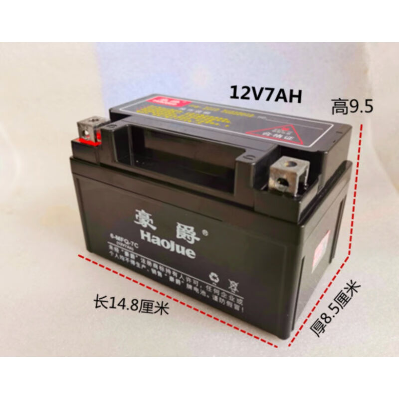 12V摩托车电瓶12v9a免维护干蓄电池125弯梁踏板车通用干电池7ah12