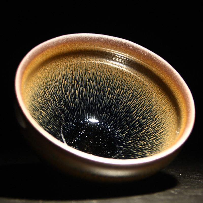 器物志 叶礼旺建盏9cm口径兔毫束口盏天目茶碗主人杯