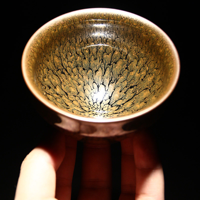 器物志 百花盏油滴鹧鸪斑建盏天目主人杯菊花盏铁胎茶盏单杯