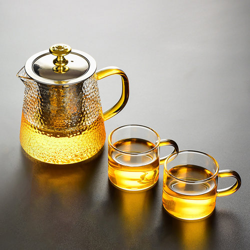玻璃日式锤纹泡茶神器