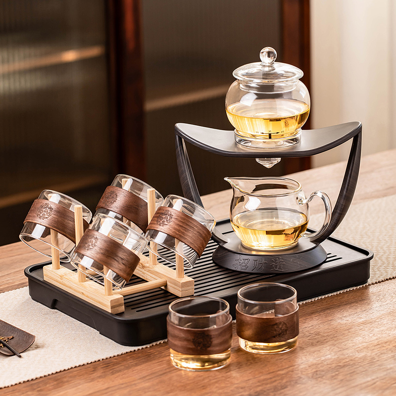 2025新款玻璃懒人自动茶具