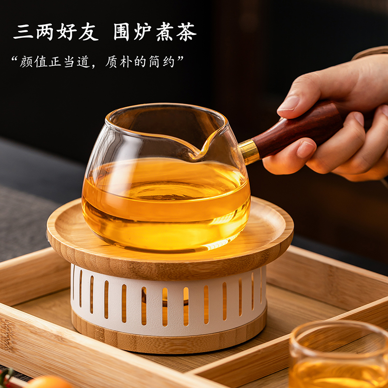 竹制暖茶炉茶壶底座温茶煮茶器
