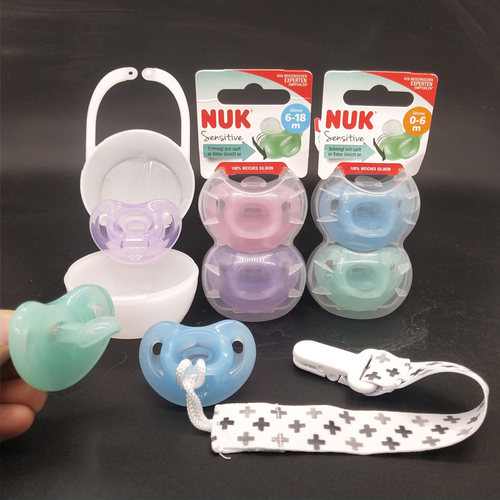 NUK新生婴儿安抚奶嘴宝宝超软硅胶0到36个月一岁以上防胀气防龅牙 - 封面