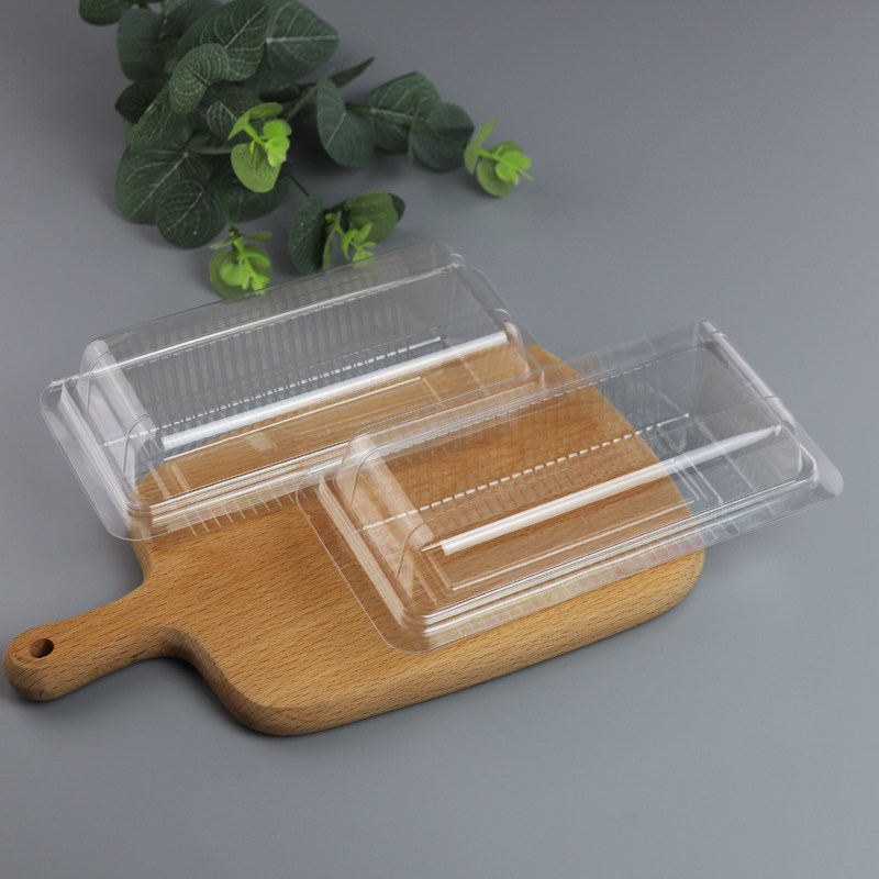 包邮J315加厚透明吸塑包装盒千层蛋糕虎皮面包蛋糕卷一次性外卖盒