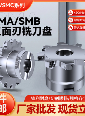 三面刃数控铣刀盘SMP06 可转位套式开T型槽铣刀片侧铣开槽SMD