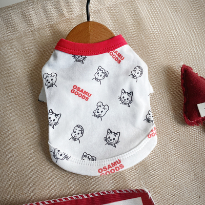 Mikipark秋冬款宠物秋衣A类纯棉保暖打底衣原田治狗狗衣服防静电