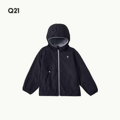 Q21米粒绒儿童外套秋季防风防小雨男女童轻量防静电抓绒连帽上衣 — 4