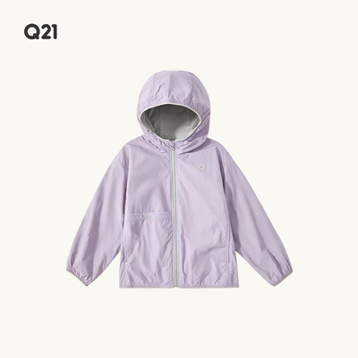 Q21米粒绒儿童外套秋季防风防小雨男女童轻量防静电抓绒连帽上衣 — 5