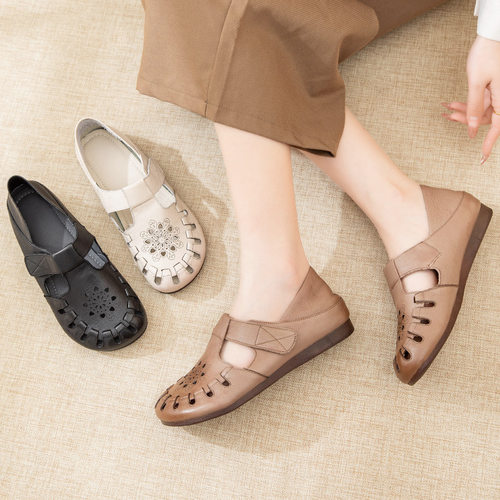 舒适软底妈妈凉鞋夏季女鞋