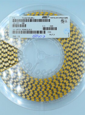 贴片钽电容 黄色 AVX D型 7343 6V 220UF 6.3V 227J 有极性胆电容