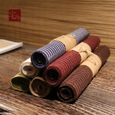 茶盘垫茶席茶道复古禅意