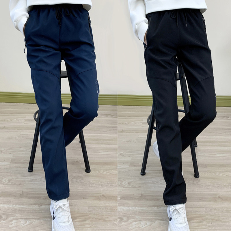 秋冬季户外软壳冲锋裤男女加绒防风防水运动休闲情侣徒步登山长裤