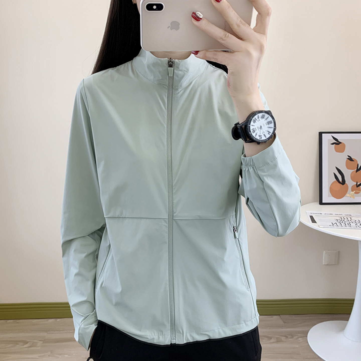 夏季防晒衣女立领户外运动服休闲皮肤风衣轻薄透气速干长袖外套男