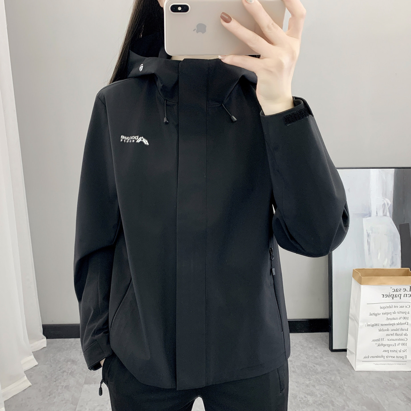 2026新款春秋季运动风衣女式防风透气骑行徒步登山服连帽休闲外套