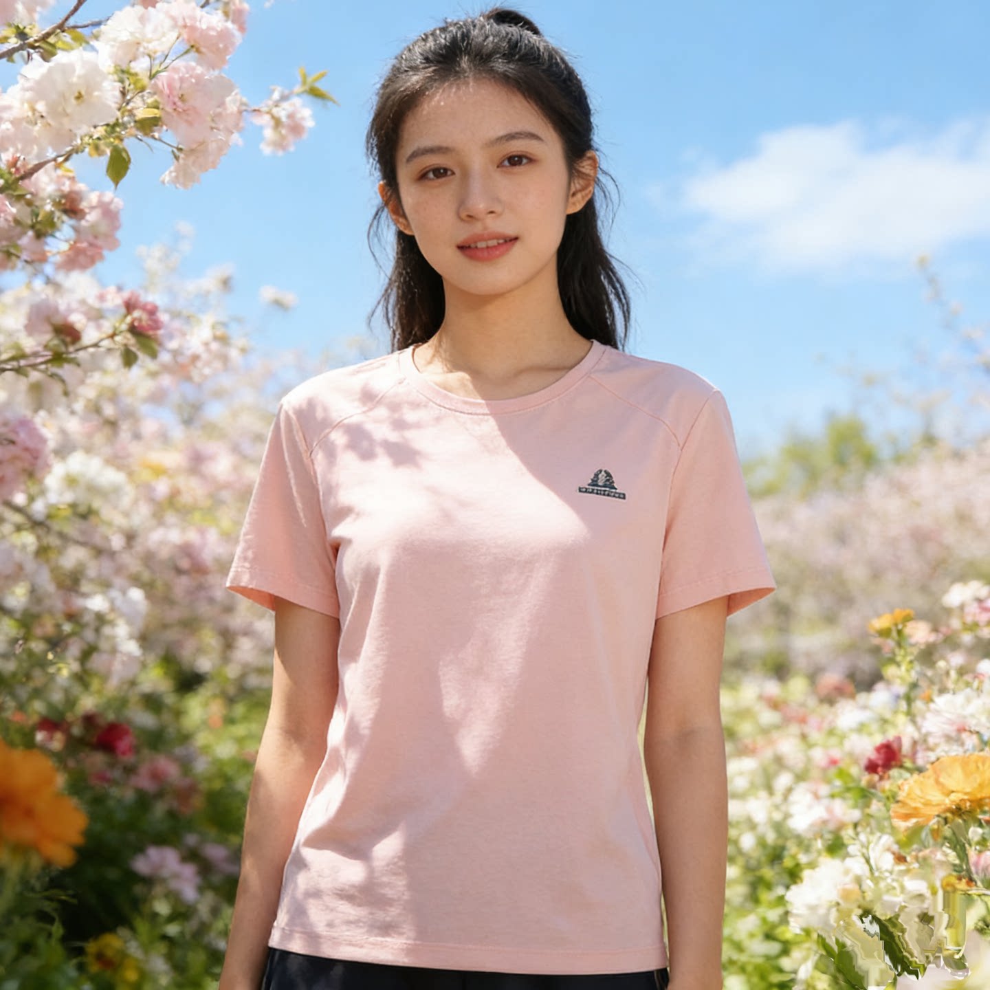 2026新款夏季户外速干衣女短袖圆领宽松冰丝运动跑步健身上衣T恤