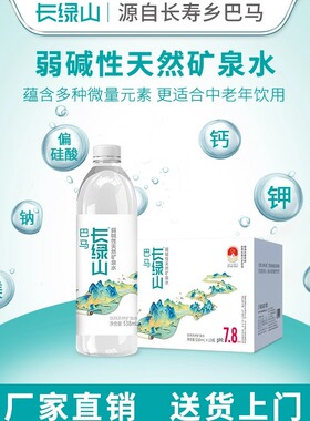 [100瓶]巴马丽琅长绿山天然矿泉水538mlx10瓶x10箱拍下到手十箱
