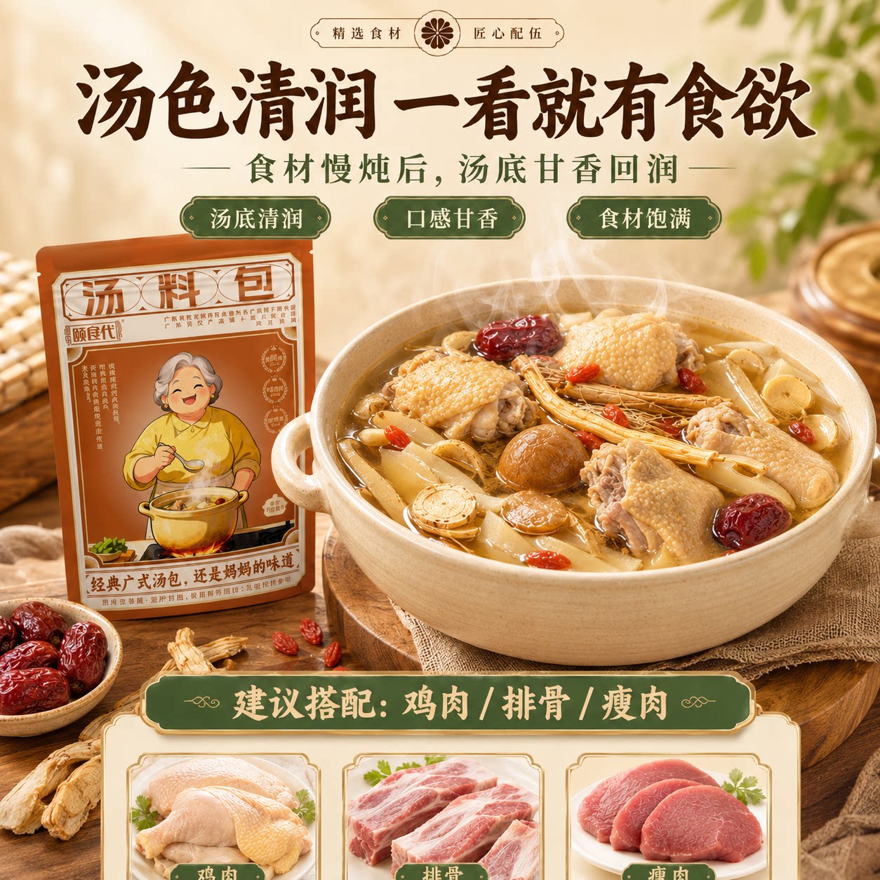 颐食代黄芪党参汤料包