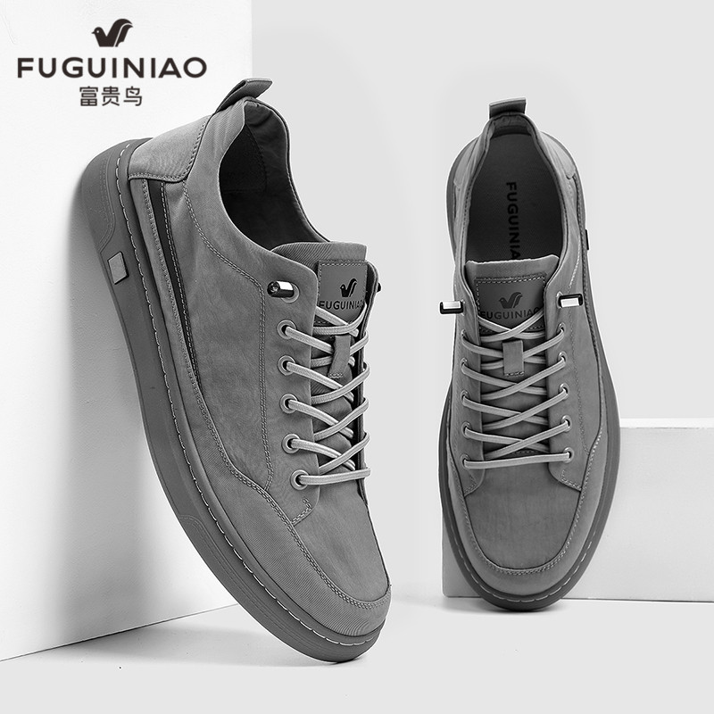 富贵鸟男鞋2023夏季运动休闲布鞋男款工作上班防滑男士平底板鞋男