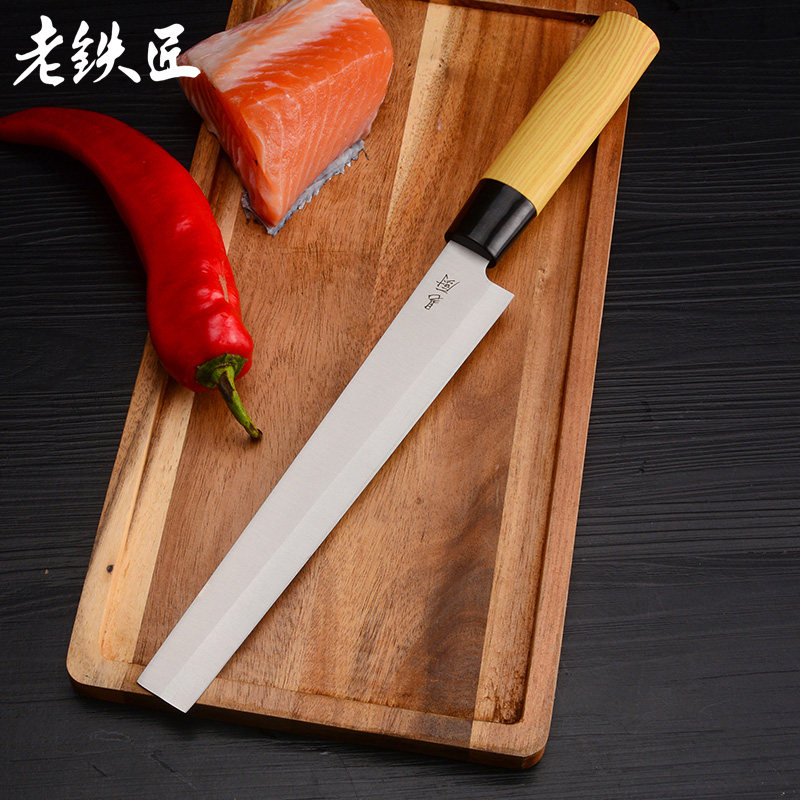 老铁匠菜刀日式厨刀料理刀家用切片刀切肉刀寿司刀厨师专用刀具