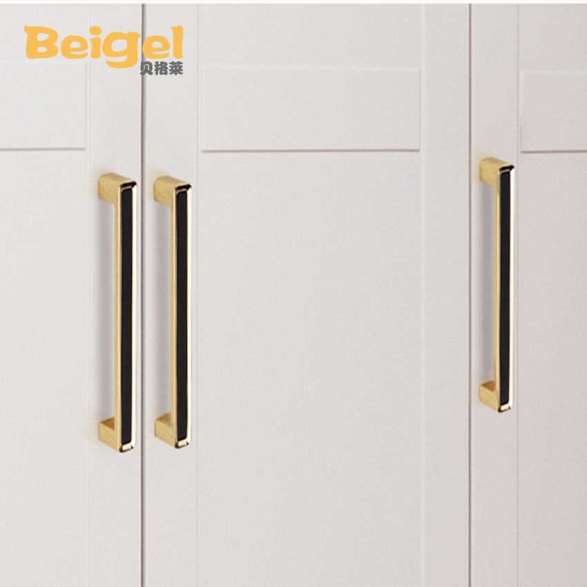 金间黑色北欧衣柜拉手抽屉简约橱柜门把手酒柜抽屉配件餐边柜拉手