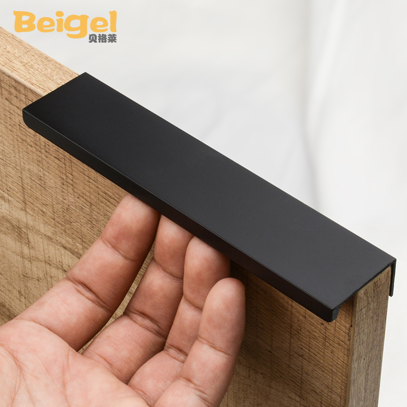 隐形拉手暗藏式衣柜拉手现代橱柜门拉手衣柜门把手黑色加长一米2