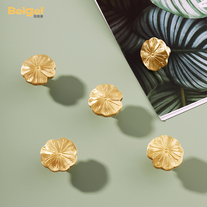 单孔黄铜拉手衣橱门抽屉把手柜门