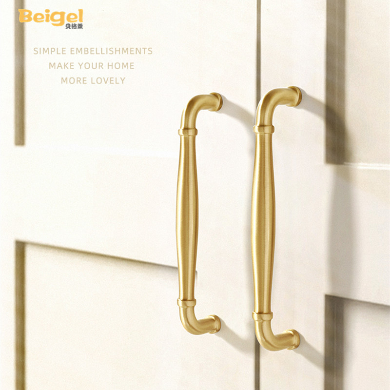 衣橱门铜拉手法式衣柜门拉手轻奢柜子黄铜拉手柜门把手抽屉把手,基础建材,小拉手,淘宝优惠券,粉丝福利购,淘宝优惠卷