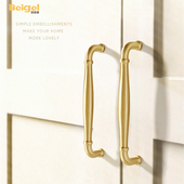 衣橱门铜拉手法式 衣柜门拉手轻奢柜子黄铜拉手柜门把手抽屉把手