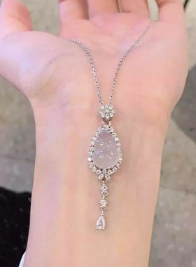 简约百搭镶嵌款气质葫芦项链高冰