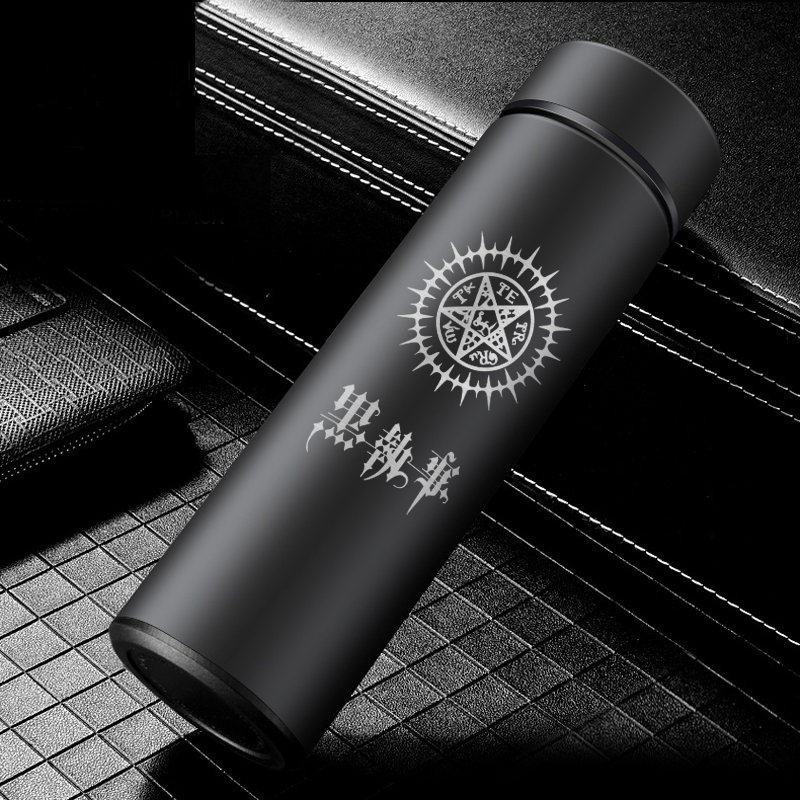 动漫周边黑执事水杯保温杯子 塞巴斯夏尔不锈钢杯子带滤网茶杯