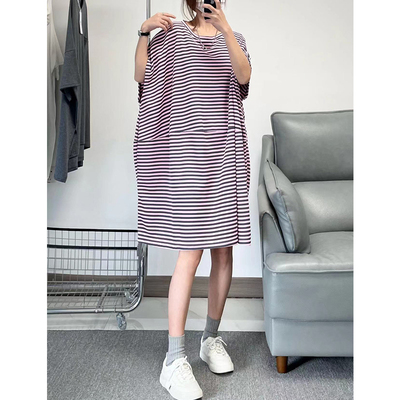 廓形设计针织棉山本风宽松连衣裙