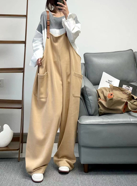 菲尔丹 袋鼠裤 大pp垮兜 厚棉料 美术生 文艺街头背带裤连体裤552