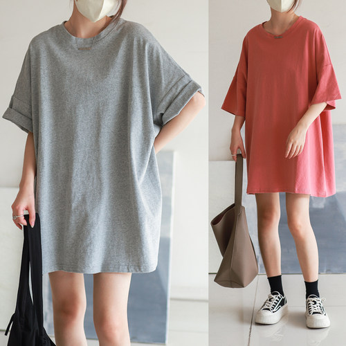 五分短袖廓形大版中等宽松棉