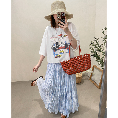 网纱层香港可爱米齐短袖宽松T恤