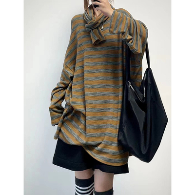 适中棉日韩原宿风长两件套T恤