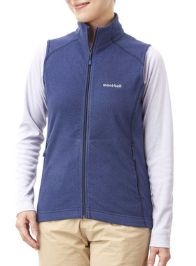 montbell日本官方春季摇粒绒保暖马甲背心女款无袖坎肩马夹抓绒衣