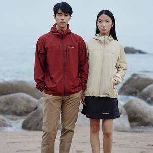 montbell日本户外夏季防风透气防晒衣男皮肤衣OD功能连帽夹克外套