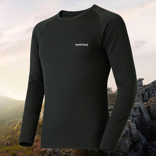 中厚款 户外运动男士 内衣保暖衣圆领上衣 新款 montbell2025年秋冬季