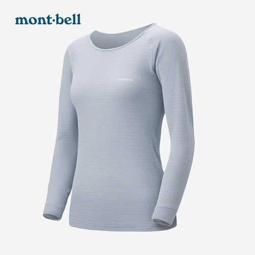 montbell日本秋冬户外保暖内衣圆领上衣女冬季保暖快干中厚