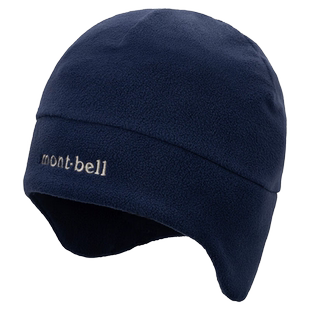 montbell帽子2025年秋冬新款 户外保暖抓绒帽耳罩帽深蓝色 男女同款