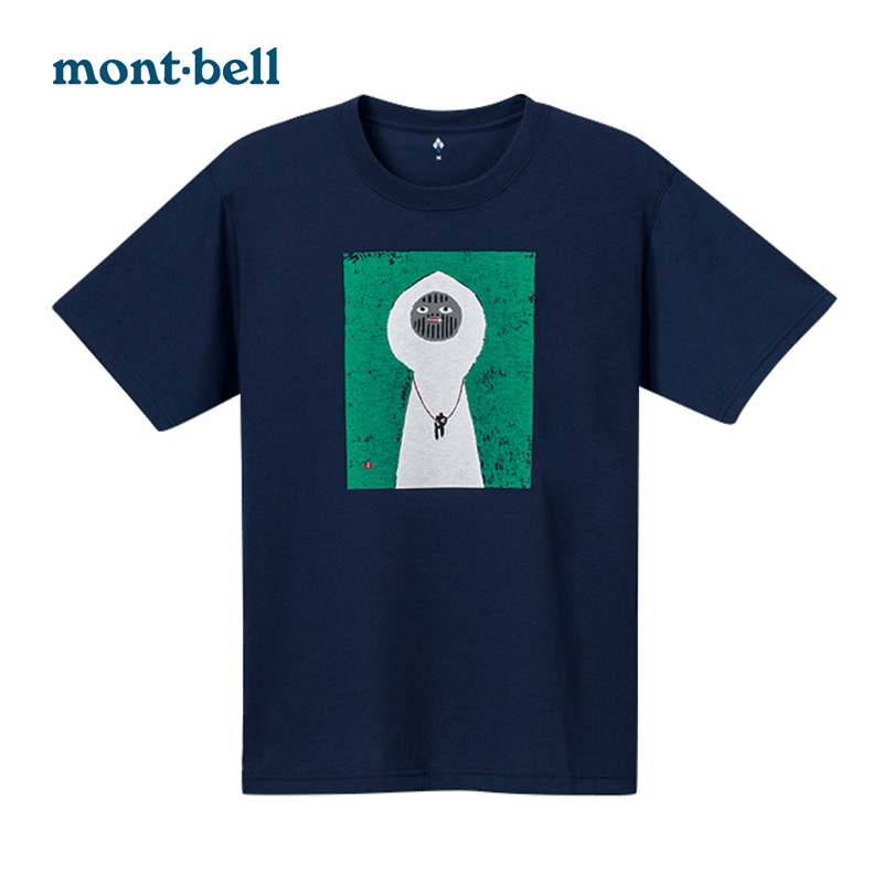 montbell日本夏季新款户外运动速干衣男女通用速干男t恤圆领短袖