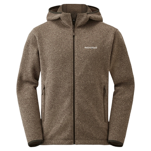 montbell日本蒙贝欧户外秋冬季中厚款保暖连帽抓绒衣男款外套开衫